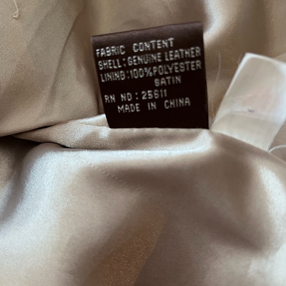 Guess Women's Tan‎ Leather Jacket - Picture 3 of 7